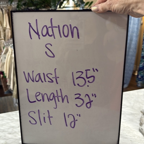 Nation Los Angeles Vida Midi Skirt in Cream and Black Stripe Small - Picture 15 of 15